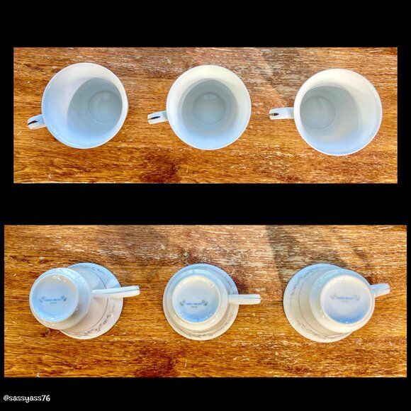 ▪️VTG▪️7 Piece Setting FORGET-ME-NOT Tea Cups & Saucers Japanese Fine China - Picture 10 of 14